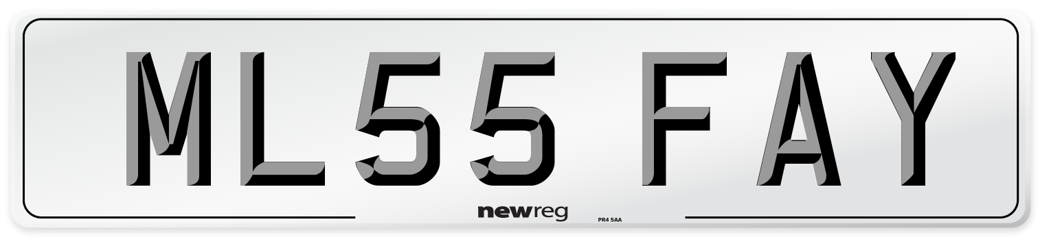ML55 FAY Number Plate from New Reg